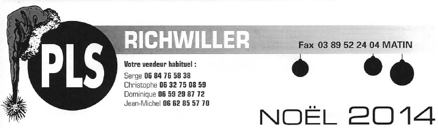 PLS Richwiller à votre service pour vos fêtes